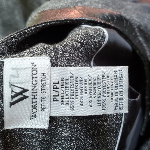Worthington Jacket - Dark Gray, Black and White - Petite Large - Picture 3 of 4
